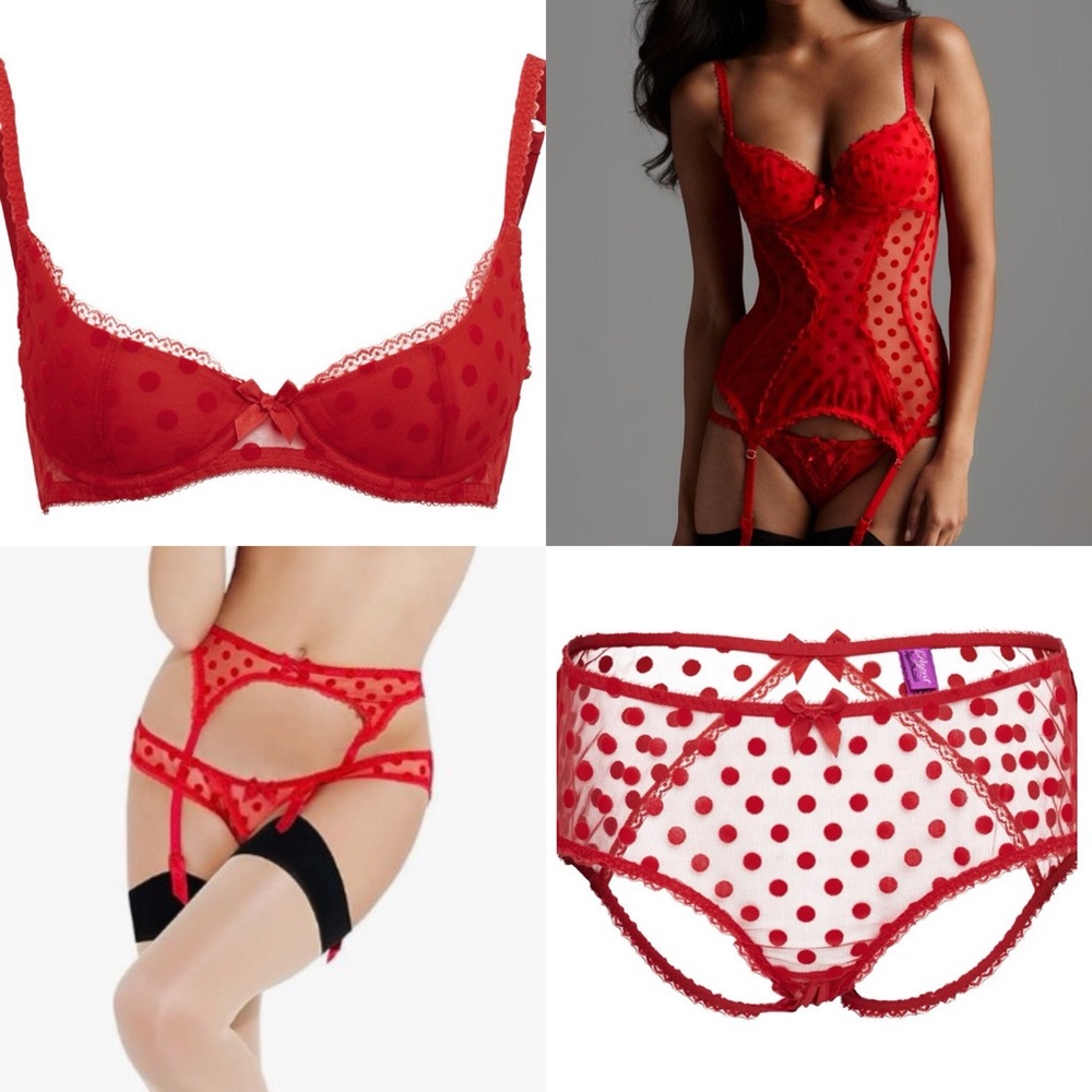 NWT 5-piece LOT AGENT PROVOCATEUR Roslyn Coordinates 32B / S / XS